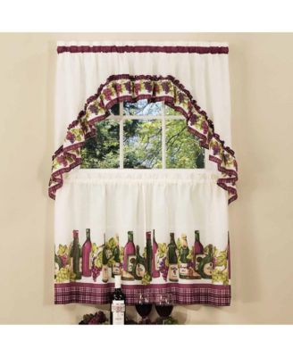 Chardonnay Complete Kitchen Curtain Tier Pair and Valance Set