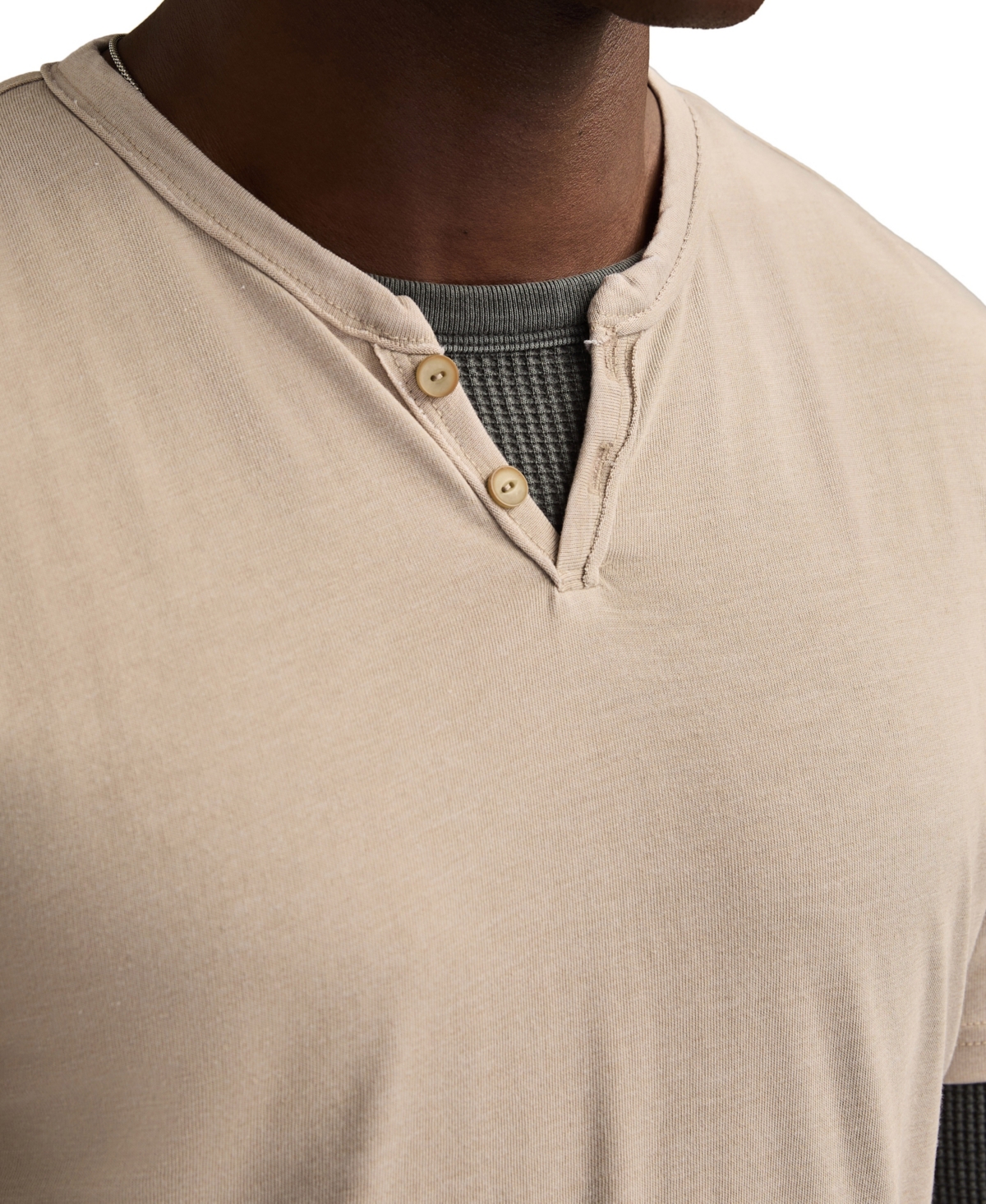 Lucky Brand Men's Venice Burnout Notch Neck Tee T-shirts In Neutral