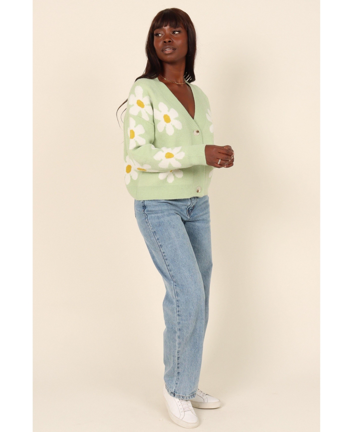 Petal and Pup Womens Daisy Cardigan Sweater