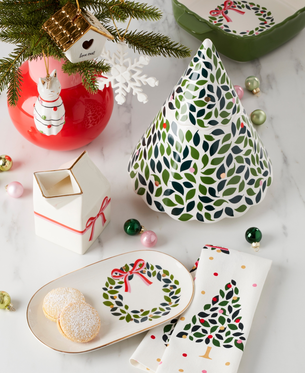 Kate Spade Be Jolly Milk Cookie Plate In White