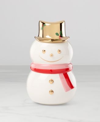Kate Spade Be Jolly Snowman Cookie Jar