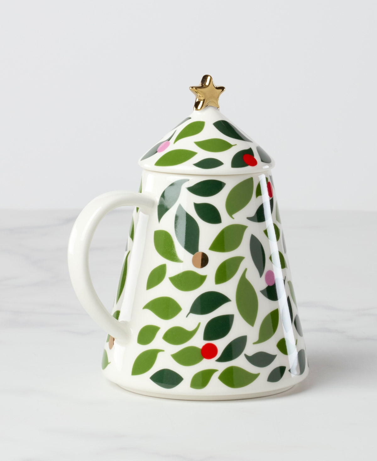 Kate Spade Evergreen Figural Tree Lidded Mug