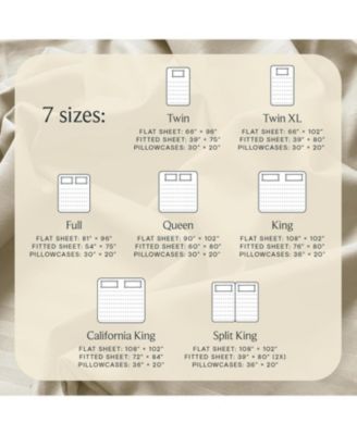 4-PC Striped Silky Soft Cooling Deep Pocket Sheet Set, Queen