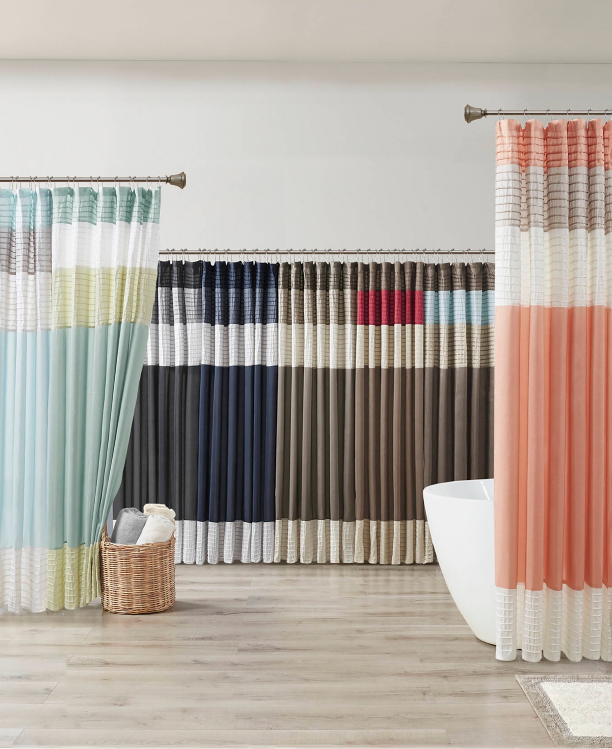 Madison Park Amherst Faux Silk Shower Curtain, 72" x 84"