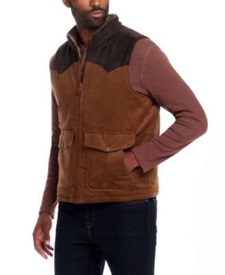 Men's Western Cord Suede Vest
