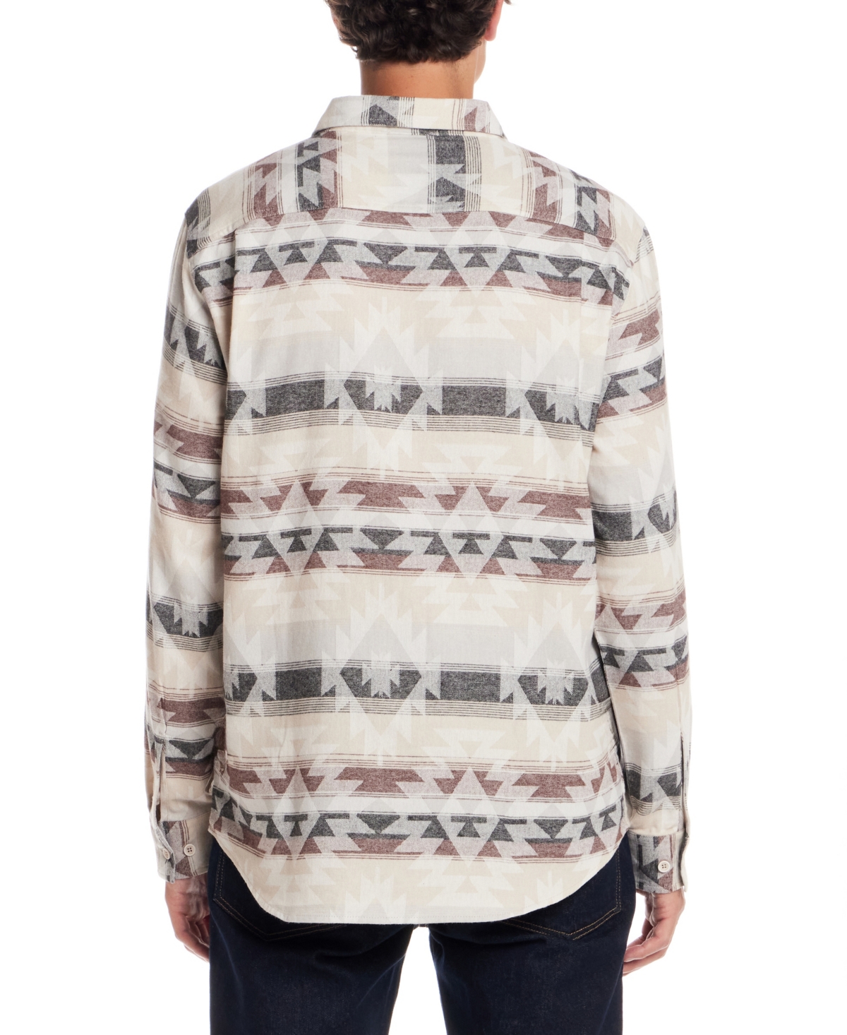Weatherproof Vintage Men's Southwest Jacquard Overshirt In White