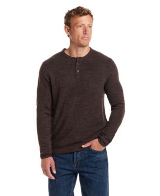 Men's Soft Touch Ribbed Henley Sweater