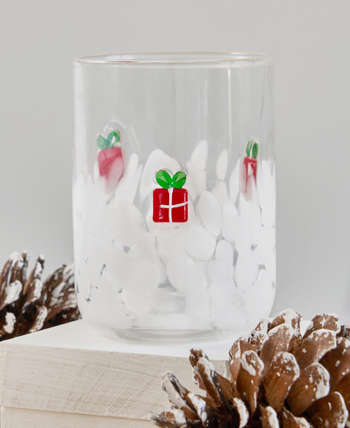 Godinger Present Double Old-fashioned Glasses, Set Of 2 In White