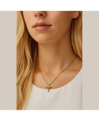 Timeless Grace CZ Cross Pendant Necklace