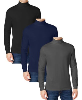 Men's 3-Pack Long Sleeve Turtle Neck T-Shirt