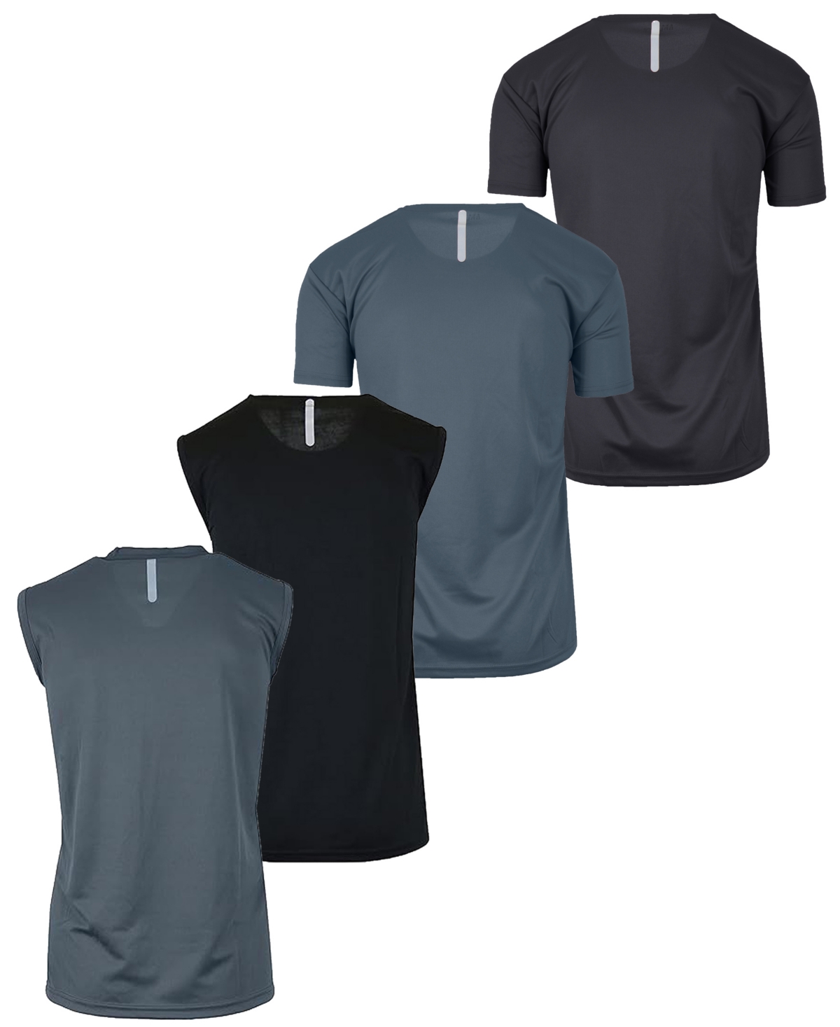 Galaxy By Harvic Men's 4-pack Crewneck Regular Fit T-shirt In Black