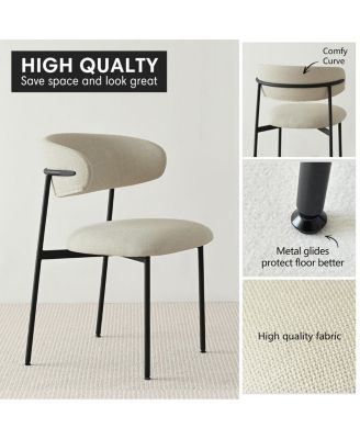 3-Piece durable MDF 35" Round Dining Table Set with 2 Stylish Chairs Cozy Dining set