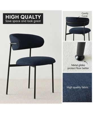 3-Piece durable MDF 35" Round Dining Table Set with 2 Stylish Chairs Cozy Dining set