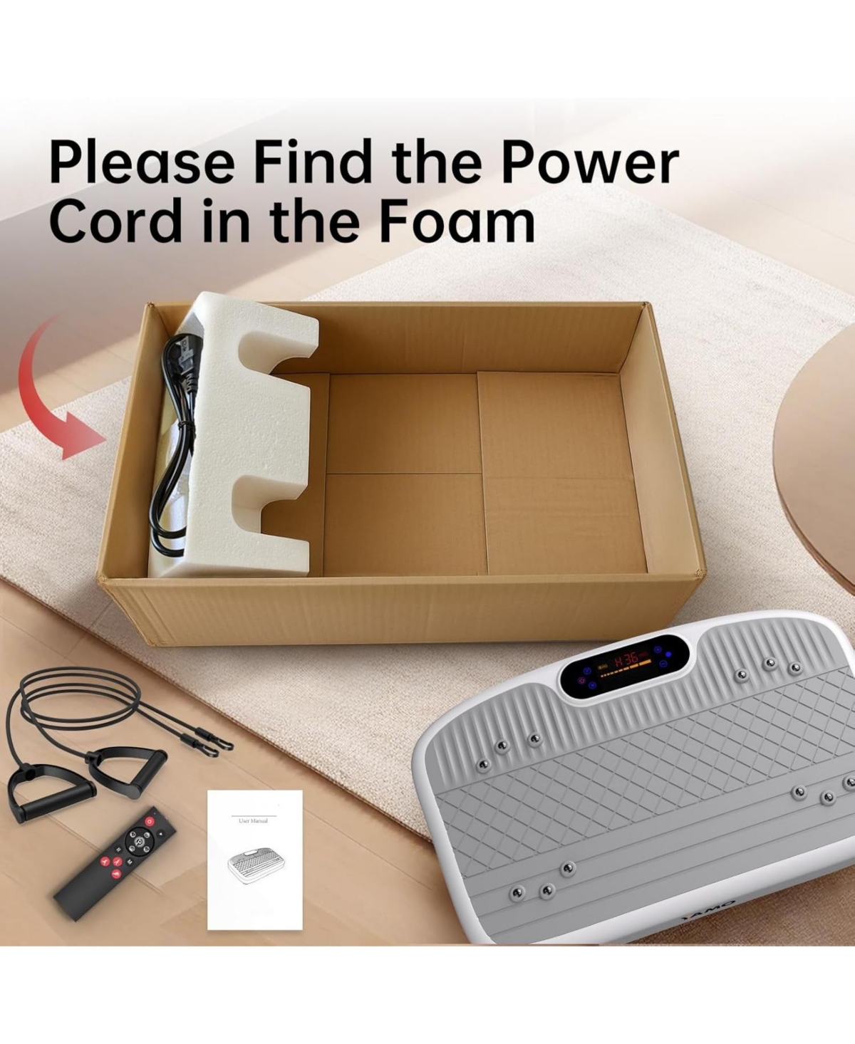 350lbs Capacity Vibration Plate Exercise Machine Vibrating Plate for Lymphatic Drainage & Weight Loss Whole Body Shaking Workout Fitness