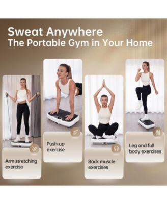 350lbs Capacity Vibration Plate Exercise Machine Vibrating Plate for Lymphatic Drainage & Weight Loss Whole Body Shaking Workout Fitness