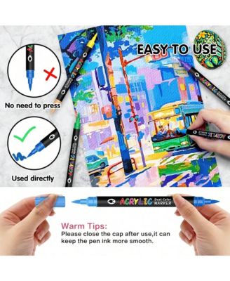 72 Colors Markers Double Headed School Back-To-School Season For Coloring Books For Students And Adults Halloween Christmas Gifts
