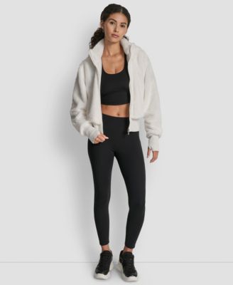 Women's Faux-Fur Zip-Front Bomber Jacket