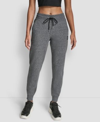 DKNY - Women's Tonal Logo Patch Rib Trim Side Pockets Jogger