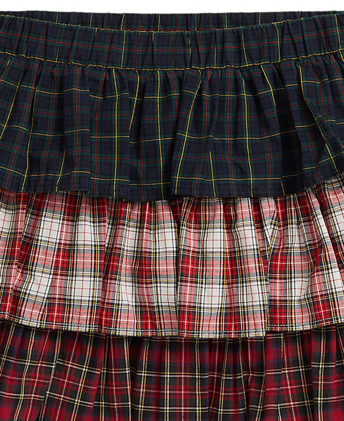Polo Ralph Lauren Ralph Lauren Plaid Tiered Poplin Skirt In Multi