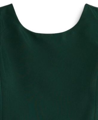 Girls' 2T-6X Short-Sleeve Taffeta Dress