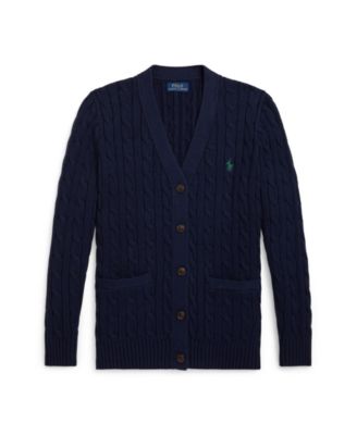 Polo Ralph Lauren - Girls 7-16 Cable V-Neck Cardigan