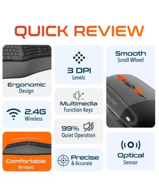 KB250 Wireless Ergo Keyboard and S38 Wireless Mouse