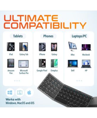 F75 Portable Foldable Bluetooth Keyboard with Sensitive Touchpad (DKBF75)