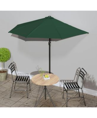 Garden Parasol Green Polyester, Aluminum, Steel