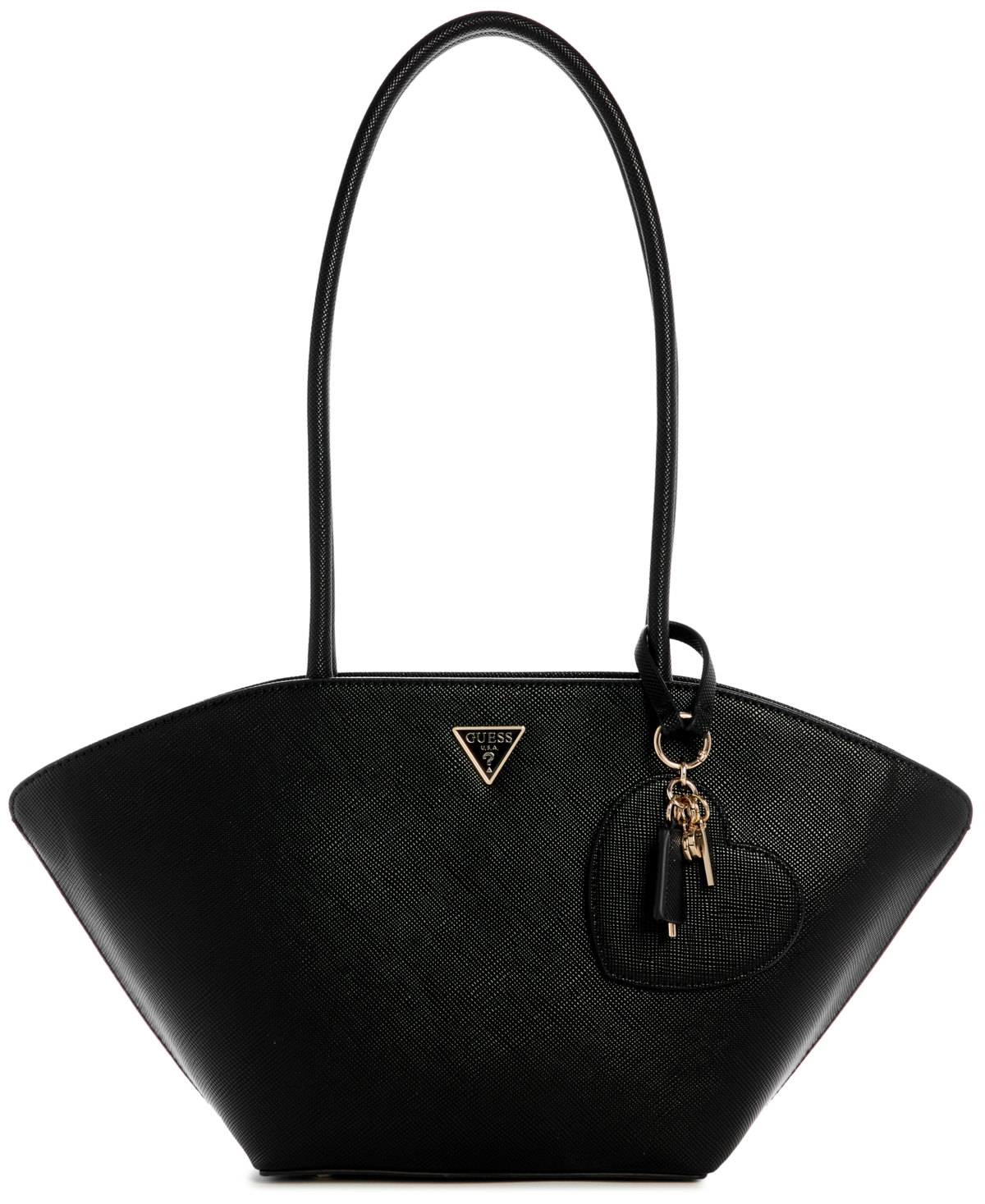 Guess Bolena Large Shoulder Satchel Bag In Black