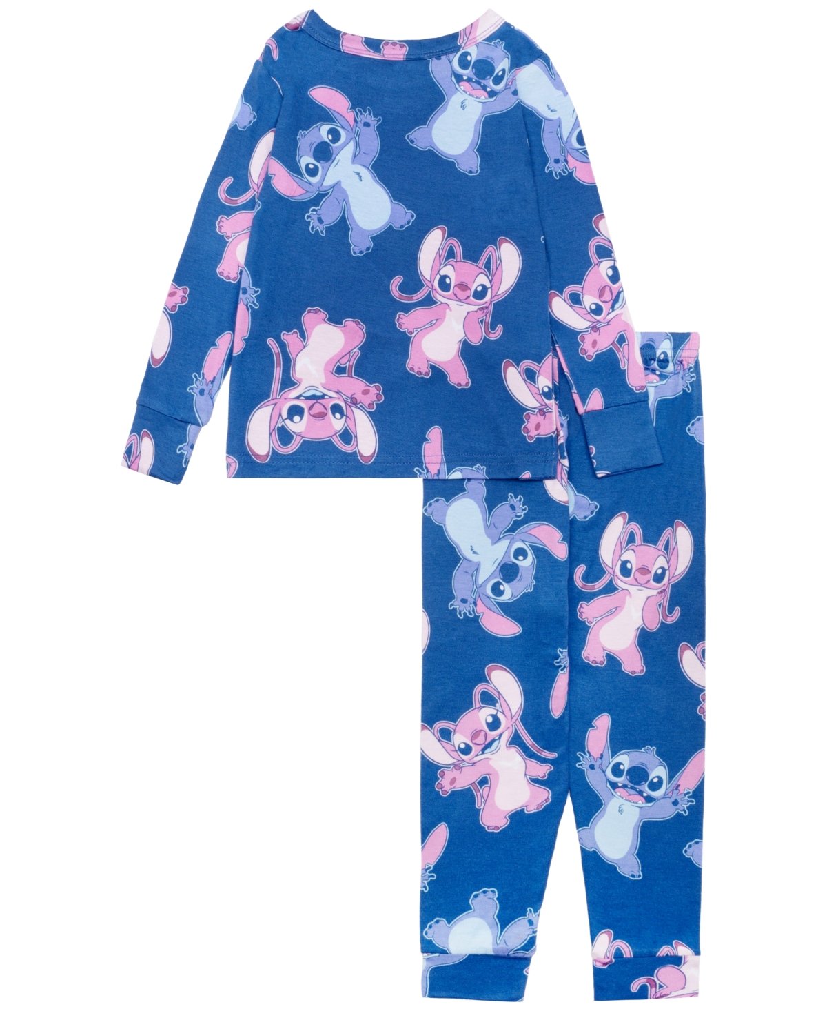 Ame Girls Toddler 2t-4t 2-piece Lilo Printed Top And Pants Pajama Set In Blue