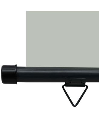 Balcony Side Awning Grey Steel, Aluminum, Polyester 33.5 x 98.4 in