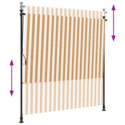 Outdoor Roller Blind Orange and White