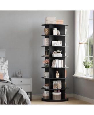 7 Tier Rotating Shoe Rack Tower,360°Revolving Free Standing Spinning Organizer,Vertical Spinning Shoes Display,Rotate Shoes Closet Organization