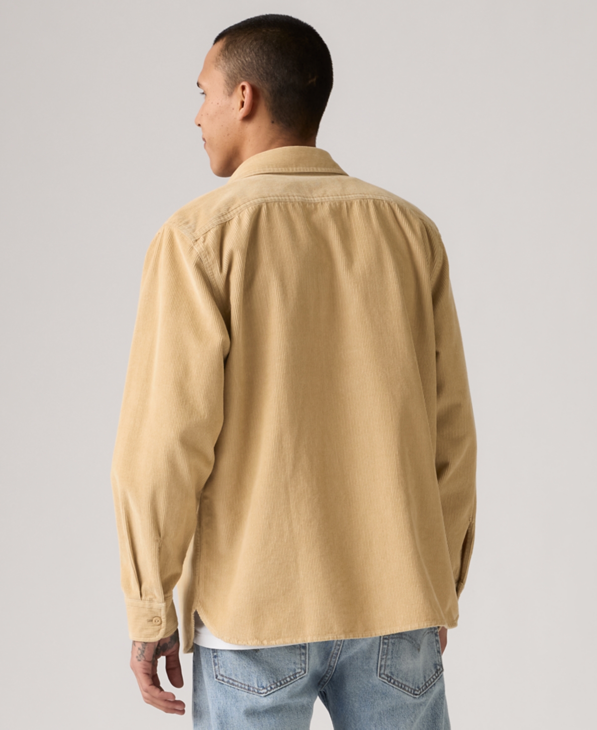 Levi's Men's Relaxed Fit Long Sleeve Button Front Worker Shirt In Neutral