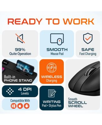 D101 Optical Wireless Mouse with Charging Pad