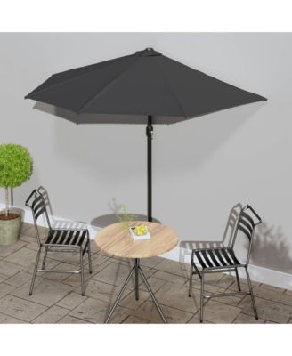 Patio Umbrella Anthracite Polyester, Aluminum, Steel 106.3x56.7 in