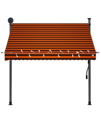 Retractable Awning Orange and Brown