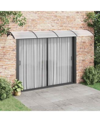 Door Canopy Black Polycarbonate, ABS, Aluminum 157.5 x 39.4 in