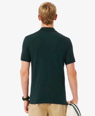 Men's Slim Fit Short Sleeve Ribbed Polo Shirt