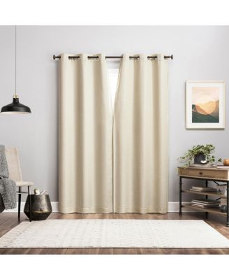 Servana Abstract Magnetic Closure 100% Blackout Grommet Curtain Panel Pair