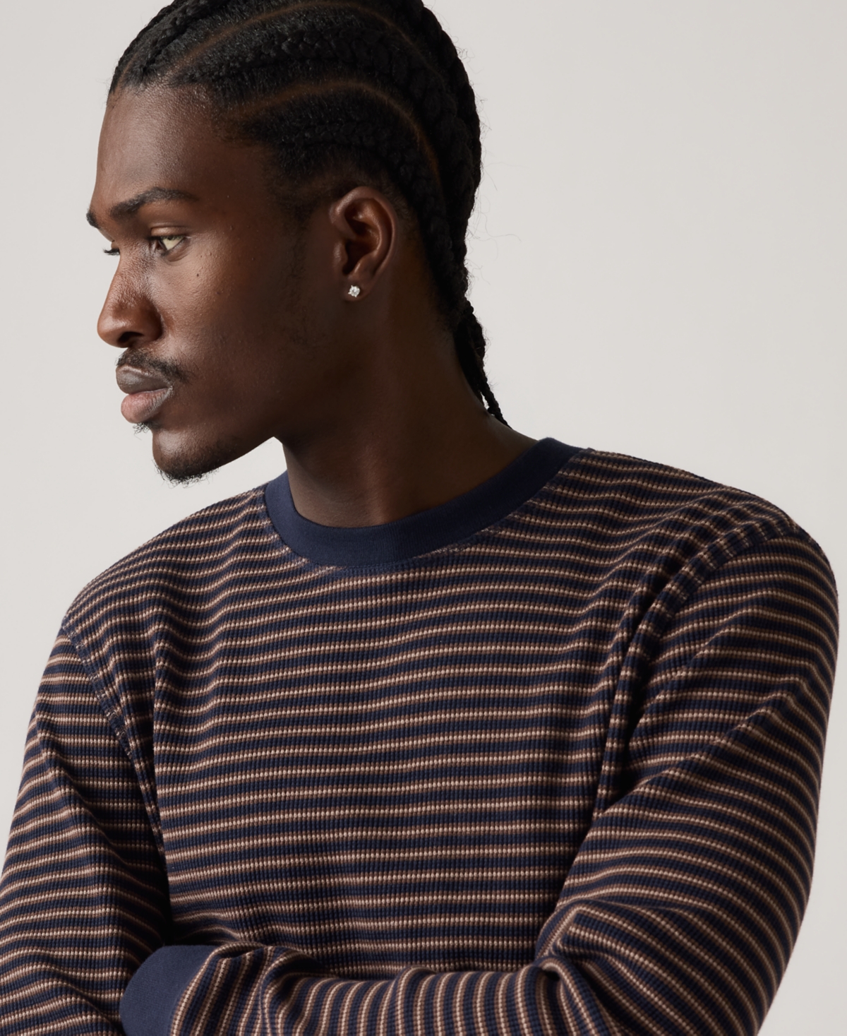 Levi's Men's Waffle Knit Thermal Long Sleeve T-shirt In Multi