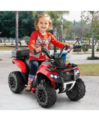 6V Kids Ride On ATV with Spray Function and Storage Box with Music