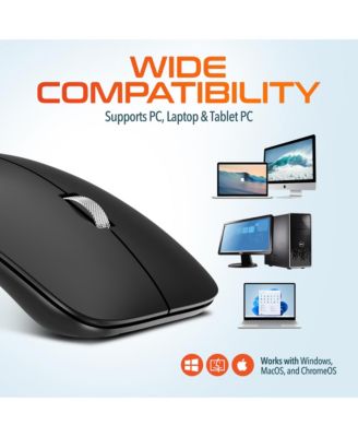 S10 Curved Ergonomic Wireless Mouse, 2.4GHz USB Mouse (DMERGS10-WB)