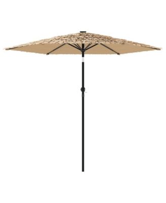 Garden Parasol Brown Material: 100% polyester, Powder-Coated Steel