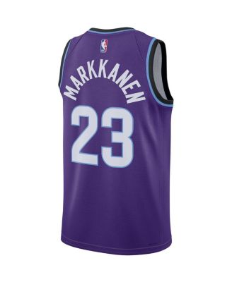 Men's and Women's Lauri Markkanen Purple Utah Jazz Swingman Icon Edition Jersey