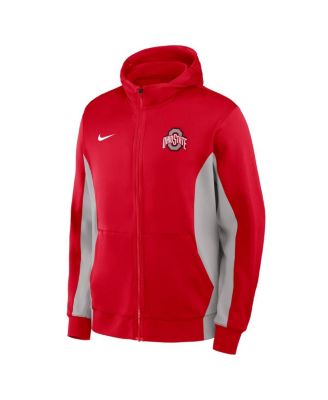 Men's Scarlet/Gray Ohio State Buckeyes Dri-FIT Game Full-Zip Hoodie Jacket