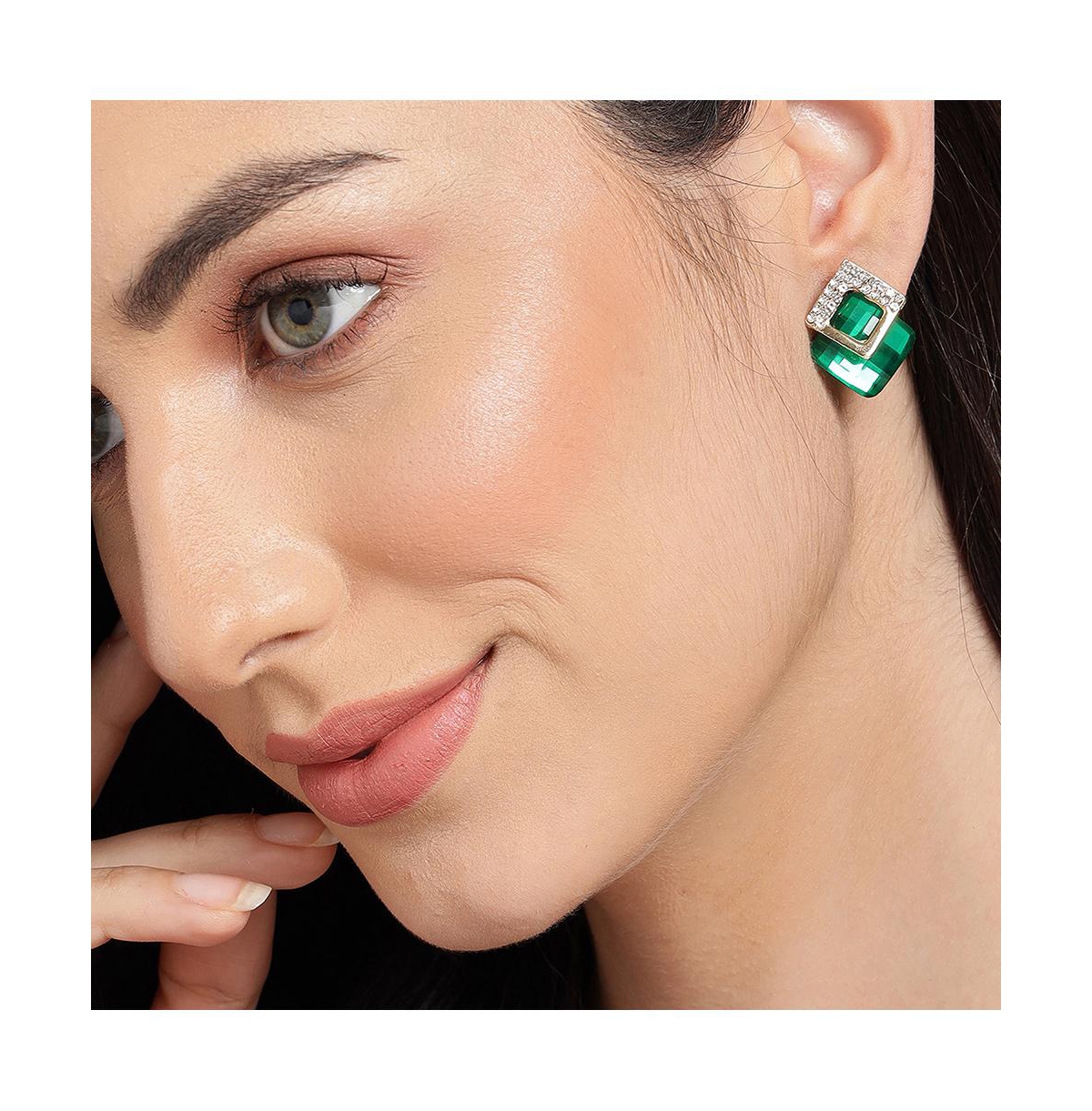 Sohi Women's Geometric Stud Earrings