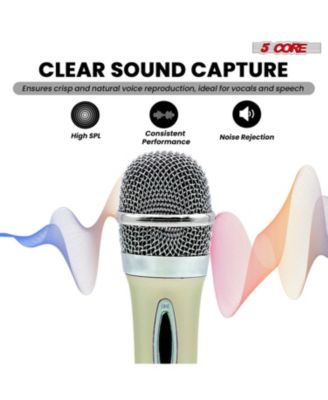 XLR Microphone Dynamic Mic Karaoke Singing Studio Mics Handheld Microfono - PM 286 WH