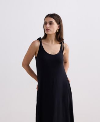 Women's Shoulder Tie-Detail Maxi Dress