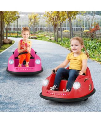 12V Electric Kids Ride on Bumper Car Battery Powered Bumping Car with Remote Control-Pink